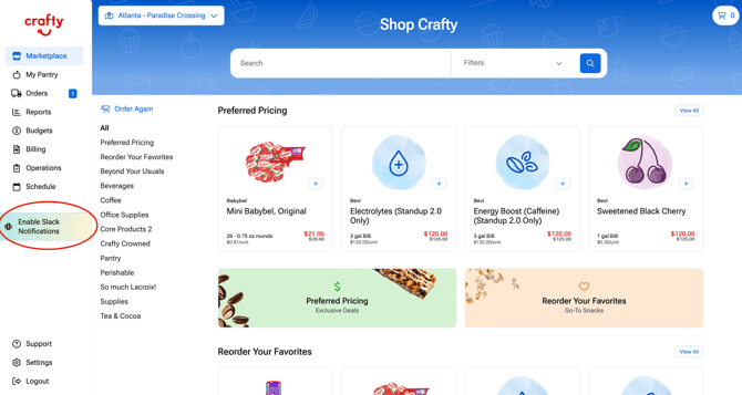 Enable Crafty Slack Notficiations